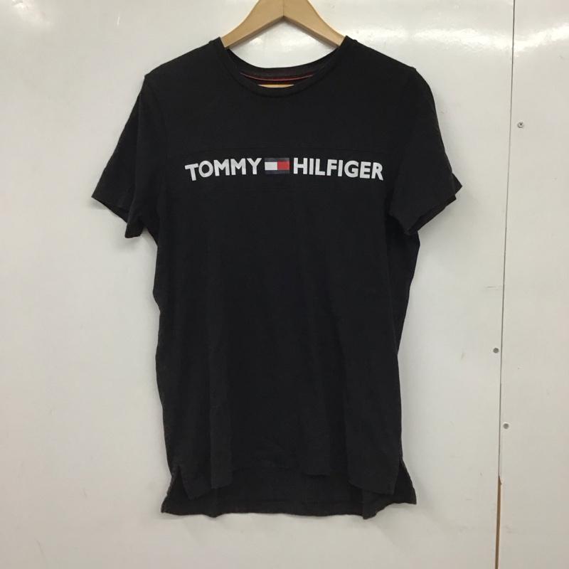 トミーヒルフィガー TOMMY HILFIGER Tシャツ 半袖 半袖カットソー プリントTシャツ クルーネックカットソー S ロゴ、文字 黒 / ブラック / black メンズ USED 古着 中古 10156607