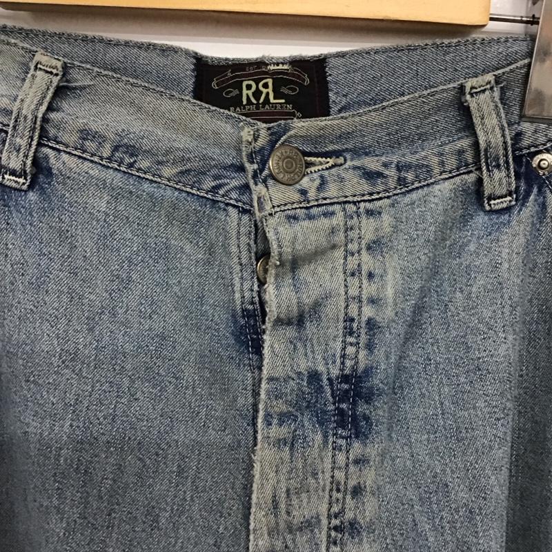 ダブルアールエル ラルフローレン RRL RALPH LAUREN パンツ デニム、ジーンズ デニムパンツ ワイドパンツ カジュアルパンツ 32インチ ロゴ、文字 インディゴ / インディゴ / Indigo メンズ USED 古着 中古 10156612