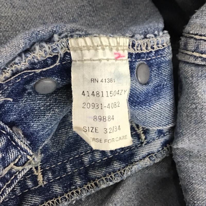 ダブルアールエル ラルフローレン RRL RALPH LAUREN パンツ デニム、ジーンズ デニムパンツ ワイドパンツ カジュアルパンツ 32インチ ロゴ、文字 インディゴ / インディゴ / Indigo メンズ USED 古着 中古 10156612