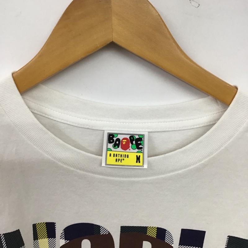 ベイプ BAPE Tシャツ 半袖 半袖カットソー プリントTシャツ クルーネックカットソー M プリント 白 / ホワイト / white メンズ USED 古着 中古 10156613