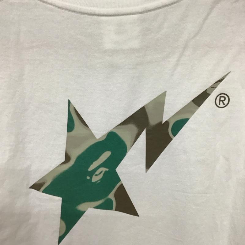 ベイプ BAPE Tシャツ 半袖 半袖カットソー プリントTシャツ クルーネックカットソー M ロゴ、文字 白 / ホワイト / white メンズ USED 古着 中古 10156614