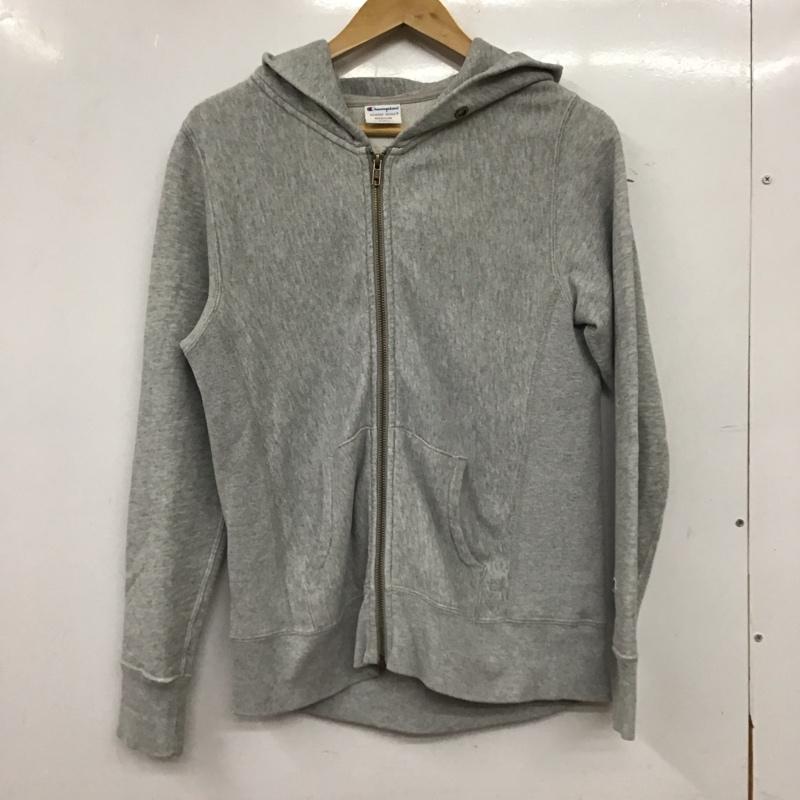 チャンピオン Champion パーカー 長袖 ジップアップパーカー 長袖パーカー カジュアルジャケット M 無地 灰 / グレー / gray メンズ USED 古着 中古 10156617