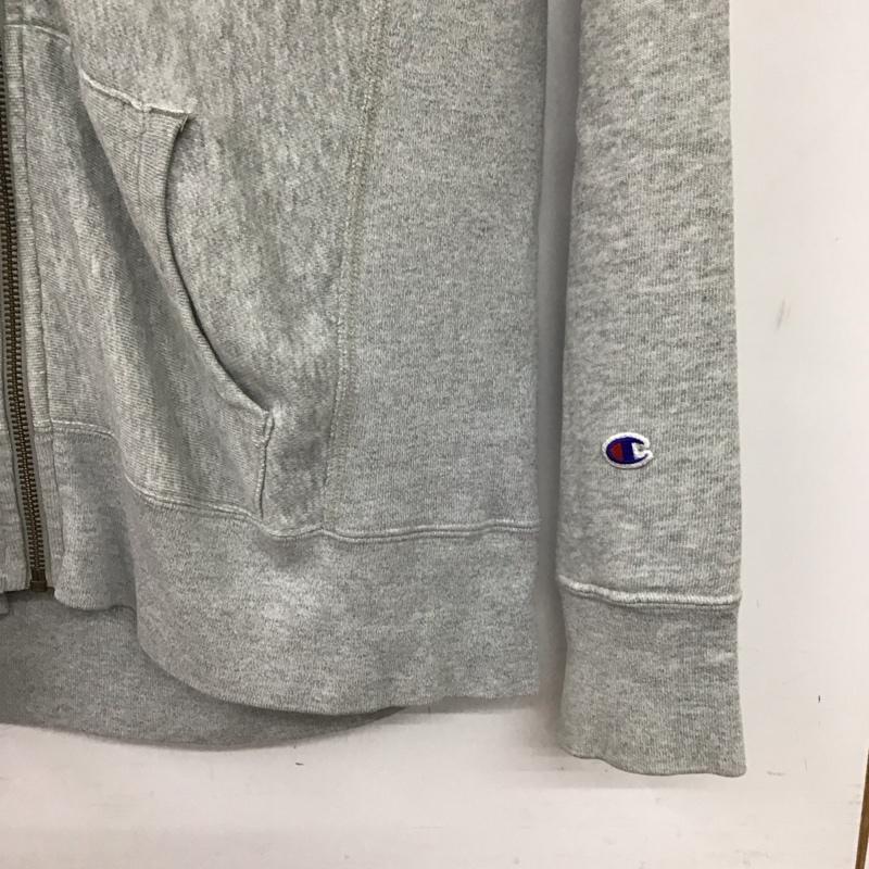 チャンピオン Champion パーカー 長袖 ジップアップパーカー 長袖パーカー カジュアルジャケット M 無地 灰 / グレー / gray メンズ USED 古着 中古 10156617