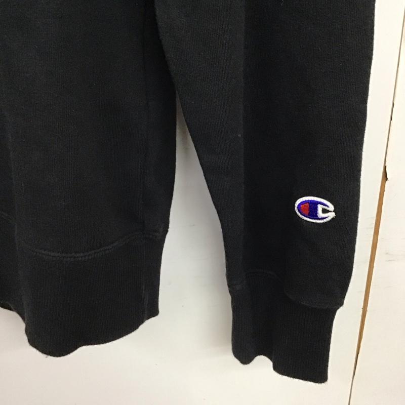 チャンピオン Champion トレーナー 長袖 長袖トレーナー スウェット クルーネック プルオーバー XXL ロゴ、文字 黒 / ブラック / black メンズ USED 古着 中古 10156618