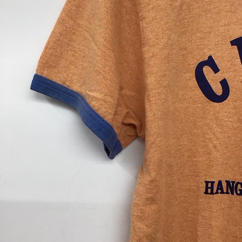 チャムス CHUMS Tシャツ 半袖 半袖カットソー プリントTシャツ クルーネックカットソー S ロゴ、文字 橙 / オレンジ / orange メンズ USED 古着 中古 10156619