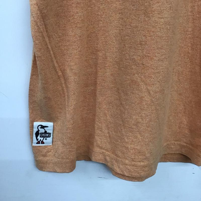 チャムス CHUMS Tシャツ 半袖 半袖カットソー プリントTシャツ クルーネックカットソー S ロゴ、文字 橙 / オレンジ / orange メンズ USED 古着 中古 10156619