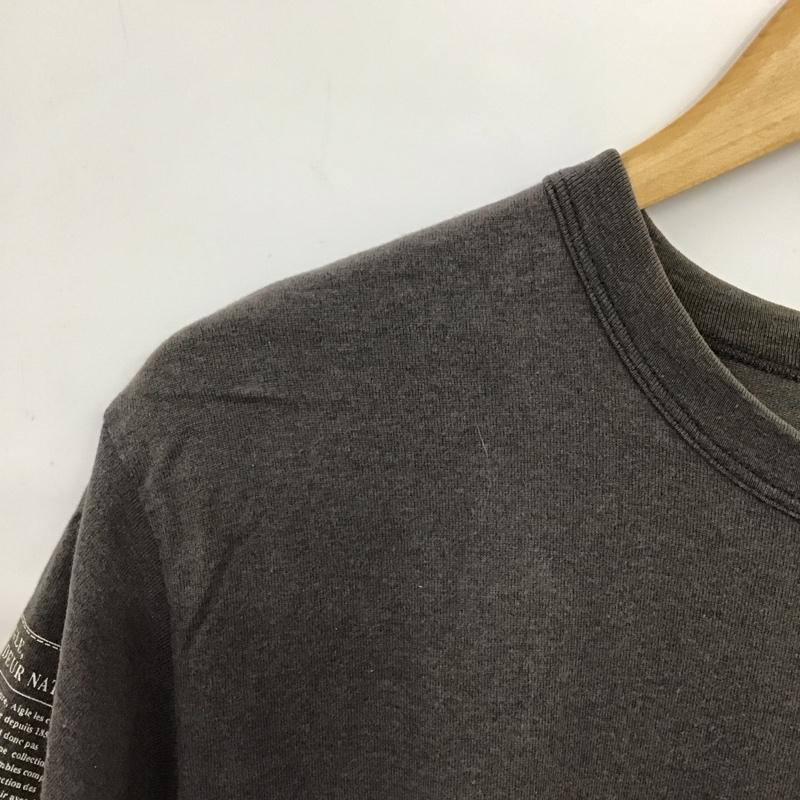 エーグル AIGLE Tシャツ 半袖 半袖カットソー プリントTシャツ クルーネックカットソー ロゴ、文字 ダークグレー / ダークグレー / メンズ USED 古着 中古 10156623