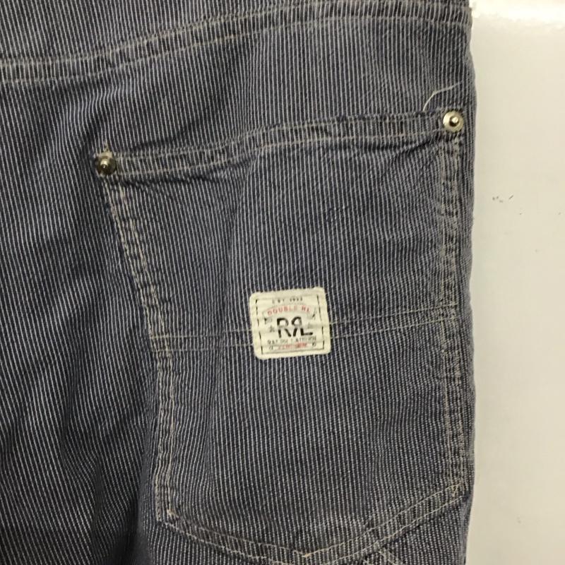 ダブルアールエル ラルフローレン RRL RALPH LAUREN パンツ デニム、ジーンズ ワイドパンツ カジュアルパンツ ワークパンツ ストレッチ 33インチ ロゴ、文字 インディゴ / インディゴ / Indigo メンズ USED 古着 中古 10156624