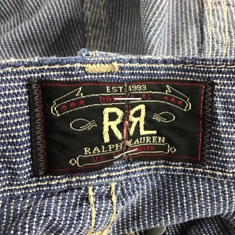 ダブルアールエル ラルフローレン RRL RALPH LAUREN パンツ デニム、ジーンズ ワイドパンツ カジュアルパンツ ワークパンツ ストレッチ 33インチ ロゴ、文字 インディゴ / インディゴ / Indigo メンズ USED 古着 中古 10156624