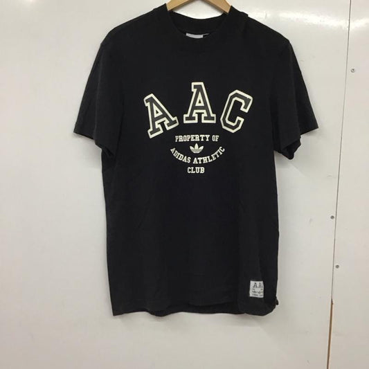 アディダス adidas Tシャツ 半袖 半袖カットソー プリントTシャツ クルーネックカットソー ロゴ、文字 黒 / ブラック / black メンズ USED 古着 中古 10156629