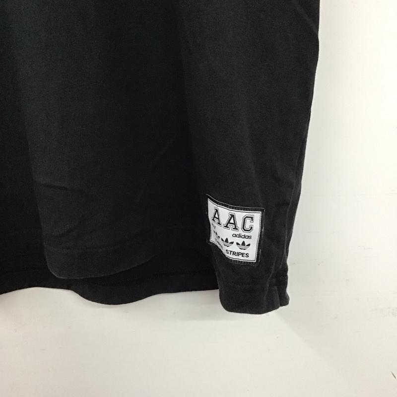 アディダス adidas Tシャツ 半袖 半袖カットソー プリントTシャツ クルーネックカットソー ロゴ、文字 黒 / ブラック / black メンズ USED 古着 中古 10156629