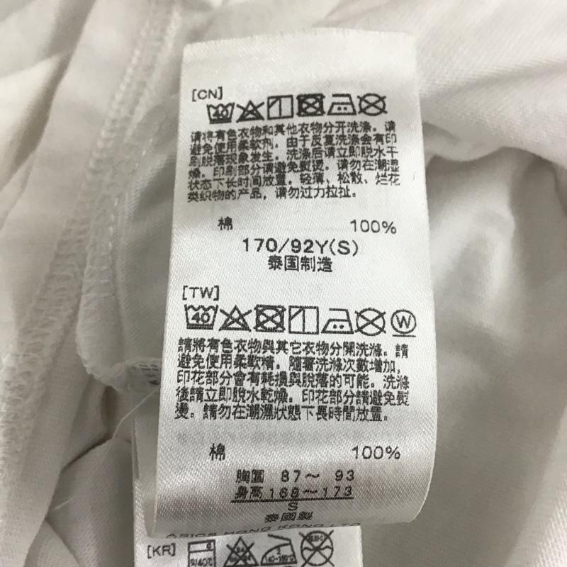 オニツカタイガー ONITSUKA TIGER Tシャツ 半袖 半袖カットソー プリントTシャツ クルーネックカットソー S ロゴ、文字 白 / ホワイト / white メンズ USED 古着 中古 10156633