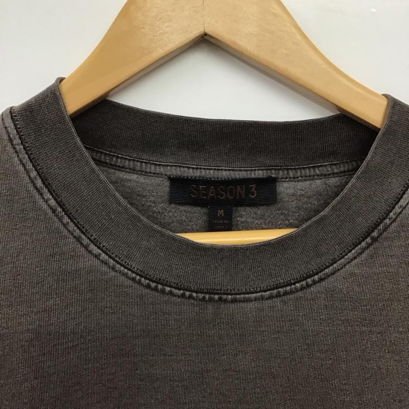 イージーシーズン3 YEEZY SEASON 3 Tシャツ 半袖 半袖カットソー プリントTシャツ クルーネックカットソー M 無地 ダークグレー / ダークグレー / メンズ USED 古着 中古 10156635