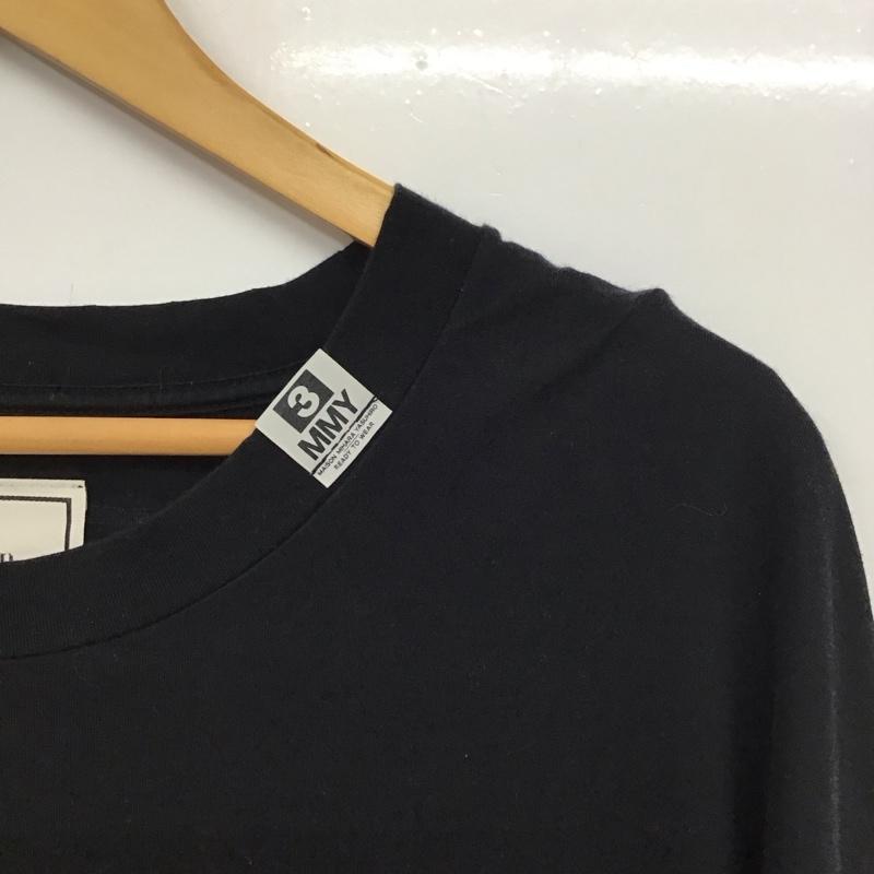 メゾンミハラヤスヒロ Maison MIHARA YASUHIRO Tシャツ 半袖 半袖カットソー プリントTシャツ クルーネックカットソー 48 プリント 黒 / ブラック / black メンズ USED 古着 中古 10156636