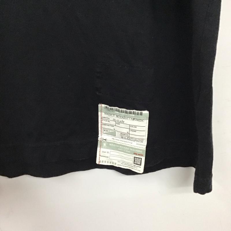 メゾンミハラヤスヒロ Maison MIHARA YASUHIRO Tシャツ 半袖 半袖カットソー プリントTシャツ クルーネックカットソー 48 プリント 黒 / ブラック / black メンズ USED 古着 中古 10156636