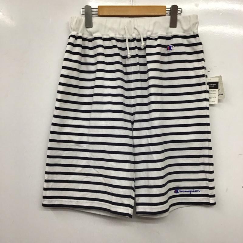 チャンピオン Champion パンツ ショートパンツ c3-t503 ボーダーショーツ XL ボーダー柄 白 / ホワイト / white メンズ USED 古着 中古 10156638