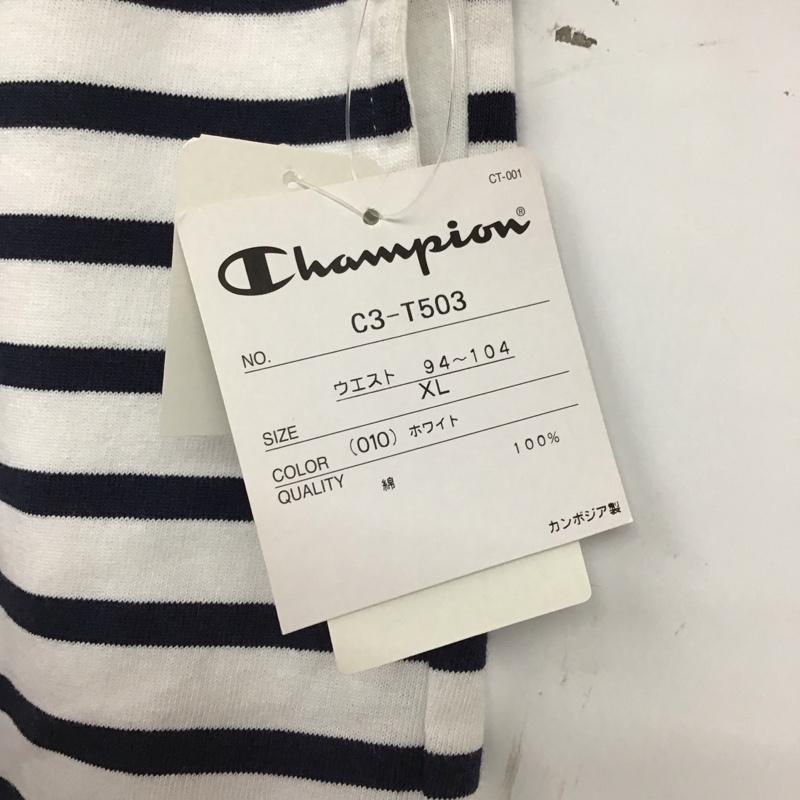 チャンピオン Champion パンツ ショートパンツ c3-t503 ボーダーショーツ XL ボーダー柄 白 / ホワイト / white メンズ USED 古着 中古 10156638