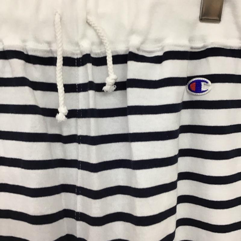 チャンピオン Champion パンツ ショートパンツ c3-t503 ボーダーショーツ XL ボーダー柄 白 / ホワイト / white メンズ USED 古着 中古 10156638