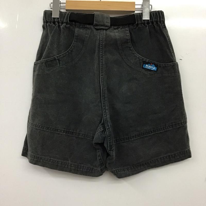 カブー KAVU パンツ ショートパンツ ショートパンツ ハーフパンツ カジュアルパンツ S ロゴ、文字 ダークグレー / ダークグレー / メンズ USED 古着 中古 10156639