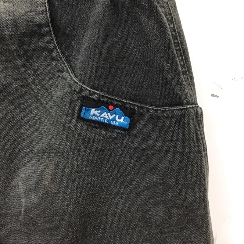 カブー KAVU パンツ ショートパンツ ショートパンツ ハーフパンツ カジュアルパンツ S ロゴ、文字 ダークグレー / ダークグレー / メンズ USED 古着 中古 10156639