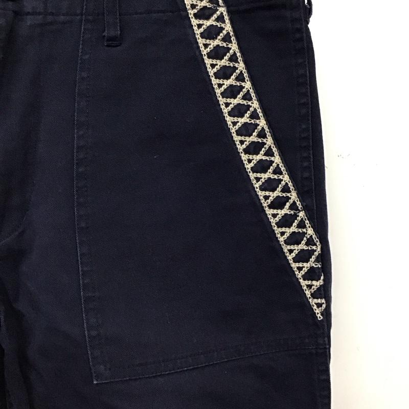 スラップショット SLAP SHOT パンツ ショートパンツ ショートパンツ ハーフパンツ カジュアルパンツ 30インチ 刺繍 紺 / ネイビー / navy メンズ USED 古着 中古 10156640