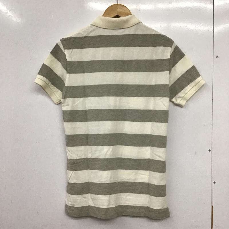 ポロバイラルフローレン Polo by RALPH LAUREN ポロシャツ 半袖 半袖ポロシャツ カラーシャツ 半袖カットソー M ロゴ、文字 白 / ホワイト / white X 灰 / グレー / gray メンズ USED 古着 中古 10156644