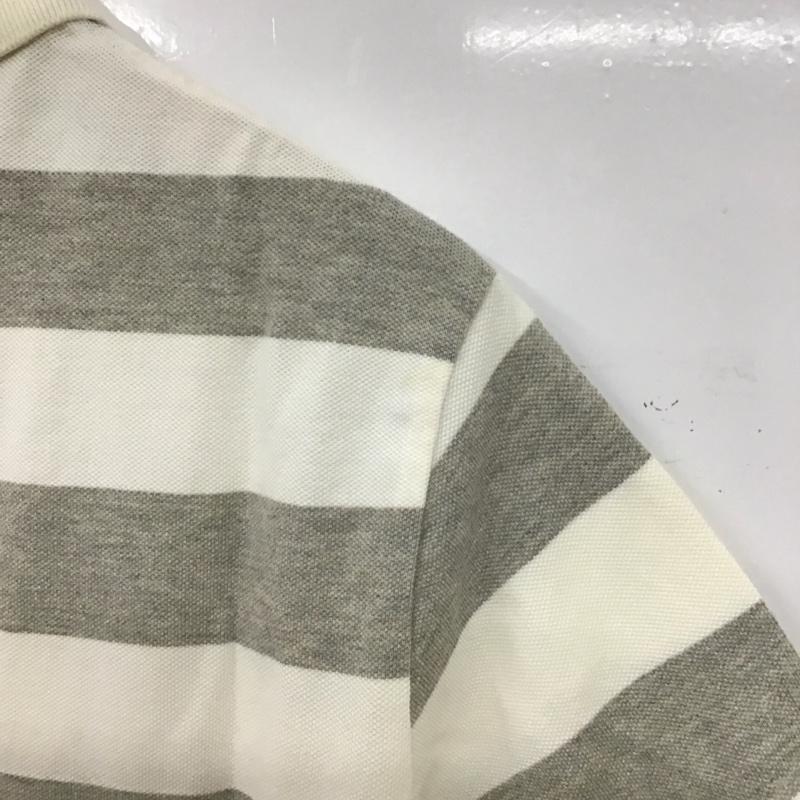 ポロバイラルフローレン Polo by RALPH LAUREN ポロシャツ 半袖 半袖ポロシャツ カラーシャツ 半袖カットソー M ロゴ、文字 白 / ホワイト / white X 灰 / グレー / gray メンズ USED 古着 中古 10156644