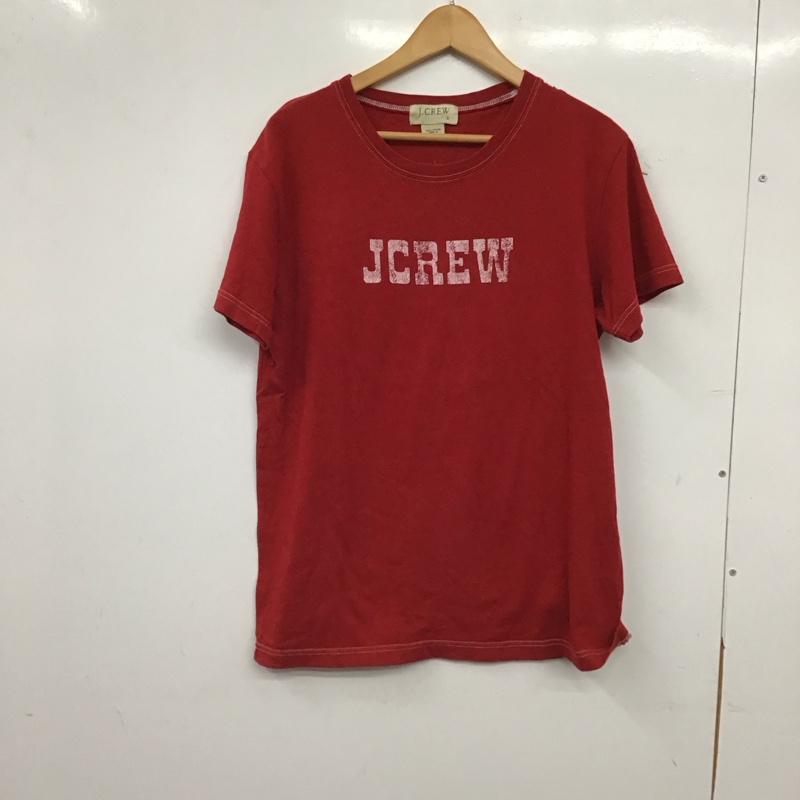 ジェイクルー J.CREW Tシャツ 半袖 半袖カットソー プリントTシャツ クルーネックカットソー S ロゴ、文字 赤 / レッド / red メンズ USED 古着 中古 10156646