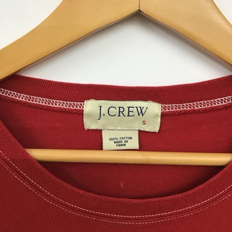 ジェイクルー J.CREW Tシャツ 半袖 半袖カットソー プリントTシャツ クルーネックカットソー S ロゴ、文字 赤 / レッド / red メンズ USED 古着 中古 10156646
