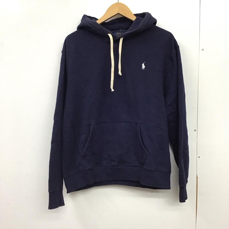 ポロラルフローレン POLO RALPH LAUREN パーカー 長袖 長袖パーカー プルオーバーパーカー スウェット L ロゴ、文字 紺 / ネイビー / navy メンズ USED 古着 中古 10156647