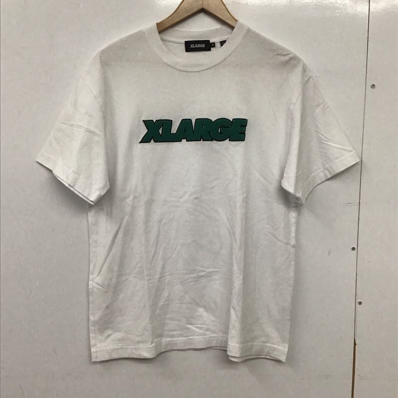 エクストララージ XLARGE Tシャツ 半袖 半袖カットソー プリントTシャツ クルーネックカットソー M ロゴ、文字 白 / ホワイト / white メンズ USED 古着 中古 10156649