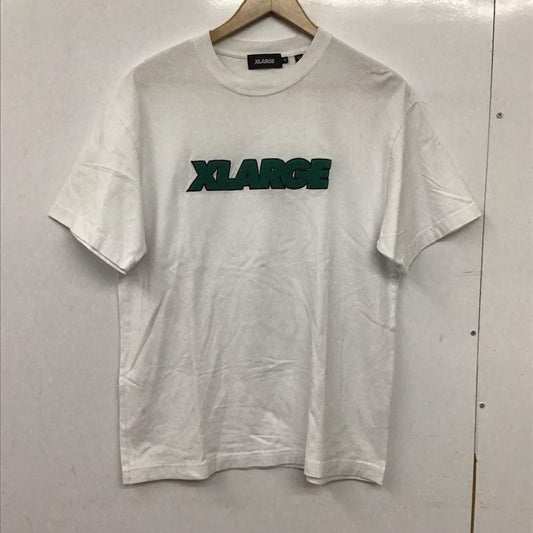 エクストララージ XLARGE Tシャツ 半袖 半袖カットソー プリントTシャツ クルーネックカットソー M ロゴ、文字 白 / ホワイト / white メンズ USED 古着 中古 10156649