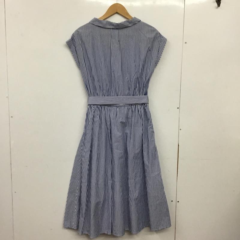 レイビームス Ray BEAMS ワンピース ロングスカート ストライプ 白 / ホワイト / white X 青 / ブルー / blue レディース USED 古着 中古 10156650