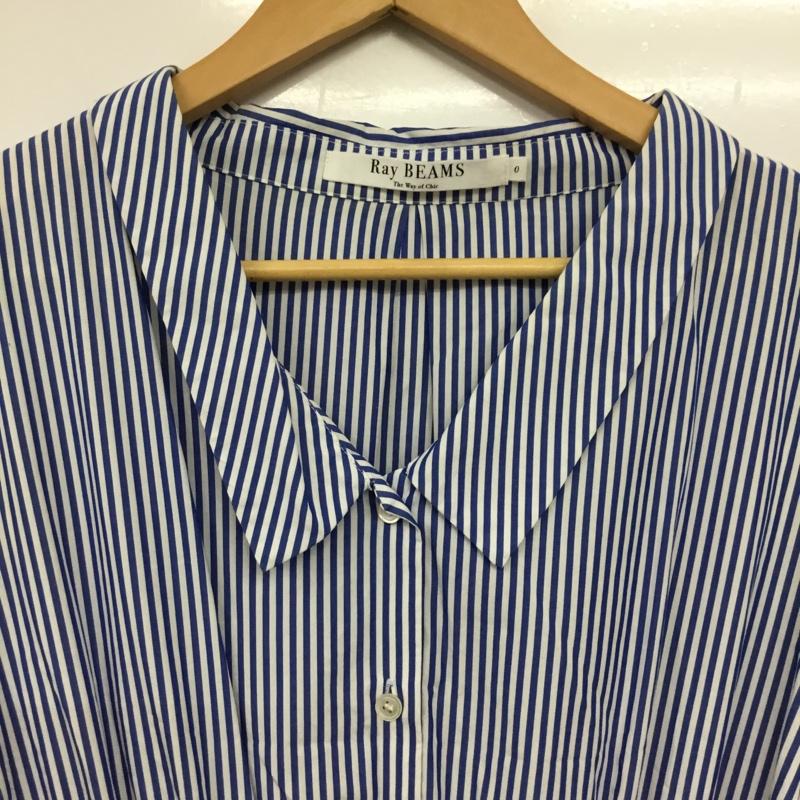 レイビームス Ray BEAMS ワンピース ロングスカート ストライプ 白 / ホワイト / white X 青 / ブルー / blue レディース USED 古着 中古 10156650