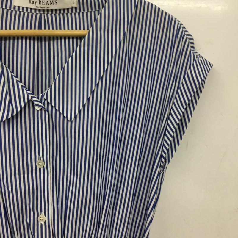 レイビームス Ray BEAMS ワンピース ロングスカート ストライプ 白 / ホワイト / white X 青 / ブルー / blue レディース USED 古着 中古 10156650