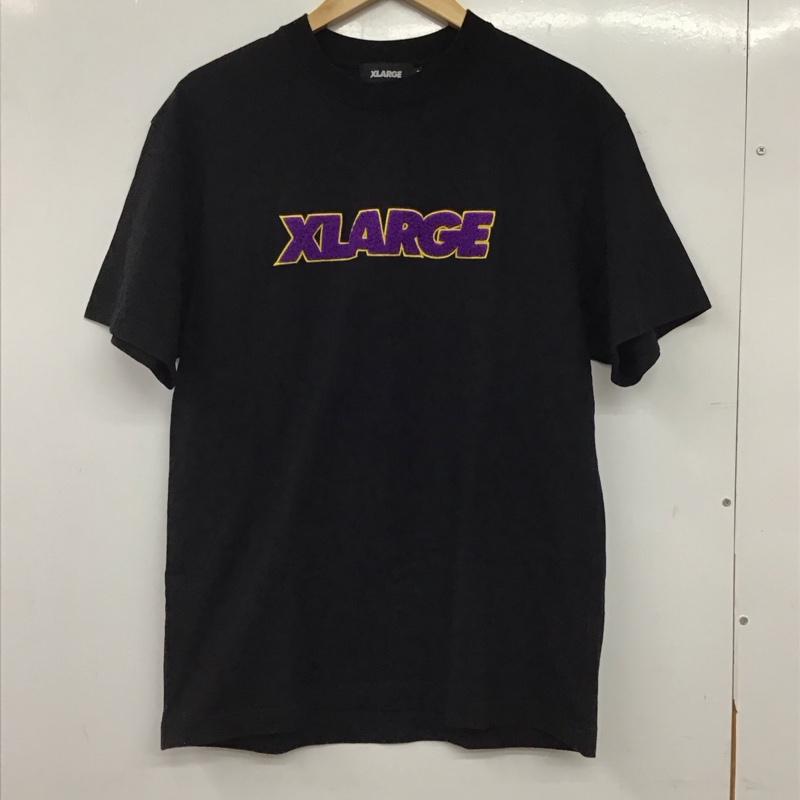エクストララージ XLARGE Tシャツ 半袖 半袖カットソー プリントTシャツ クルーネックカットソー M ロゴ、文字 黒 / ブラック / black メンズ USED 古着 中古 10156652