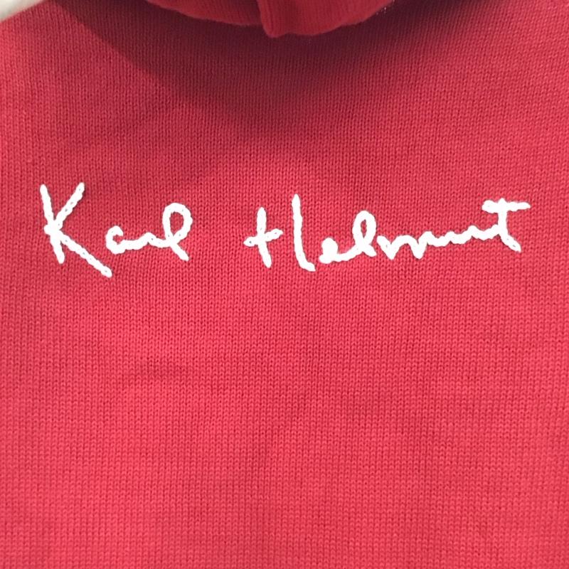 カールヘルム KARLHELMUT ベスト ベスト ジップアップニットベスト ノースリーブ M ロゴ、文字 赤 / レッド / red メンズ USED 古着 中古 10156654