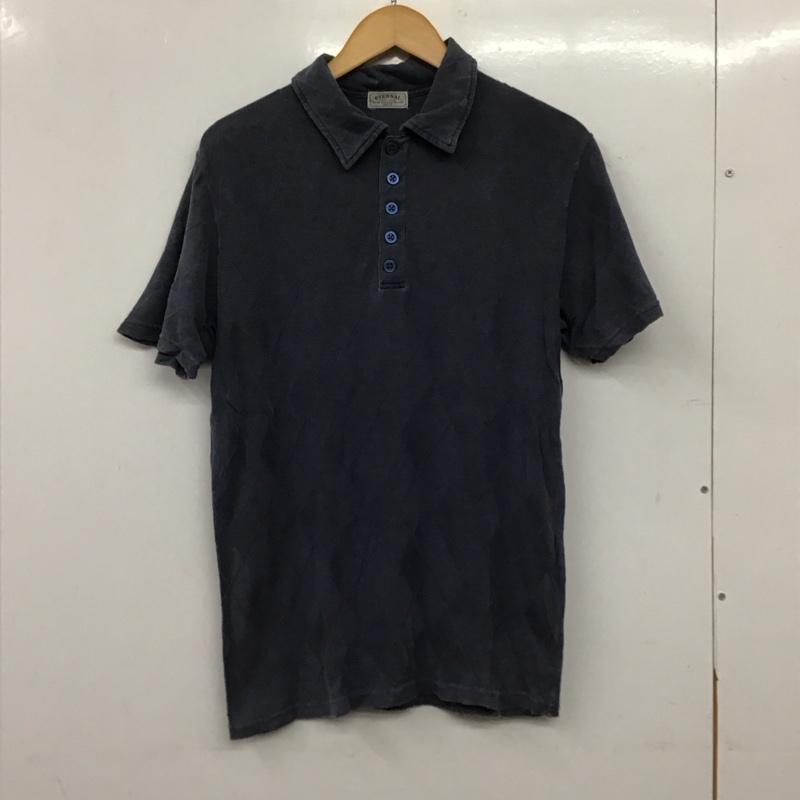 エターナル ETERNAL ポロシャツ 半袖 半袖ポロシャツ カラーシャツ 半袖カットソー 38 総柄 紺 / ネイビー / navy メンズ USED 古着 中古 10156656