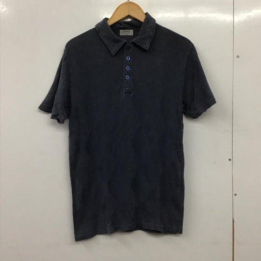 エターナル ETERNAL ポロシャツ 半袖 半袖ポロシャツ カラーシャツ 半袖カットソー 38 総柄 紺 / ネイビー / navy メンズ USED 古着 中古 10156656