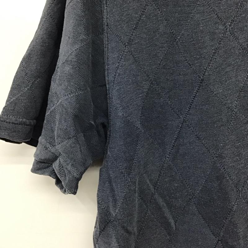 エターナル ETERNAL ポロシャツ 半袖 半袖ポロシャツ カラーシャツ 半袖カットソー 38 総柄 紺 / ネイビー / navy メンズ USED 古着 中古 10156656