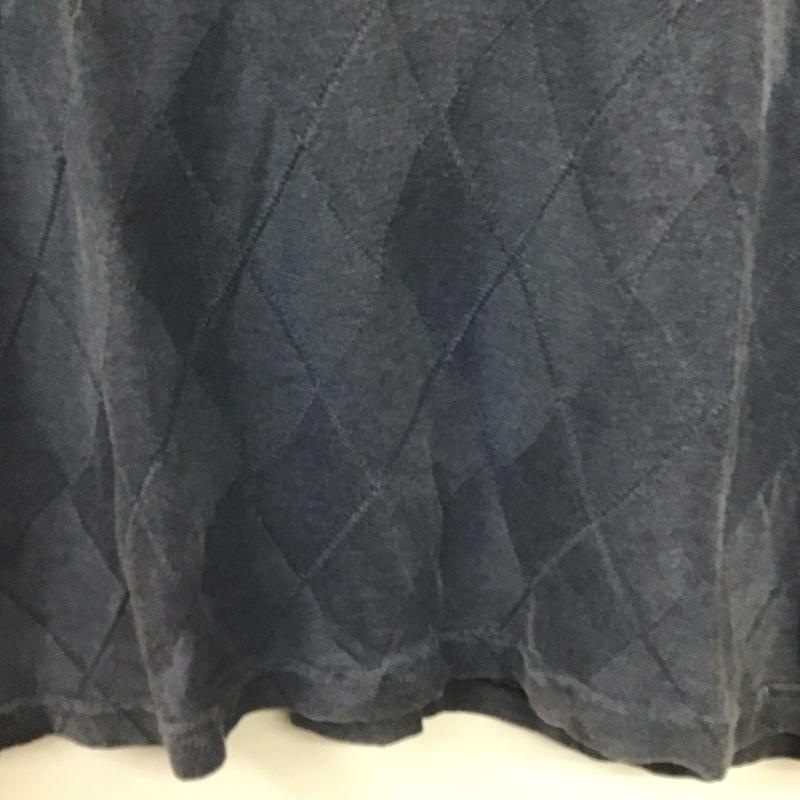 エターナル ETERNAL ポロシャツ 半袖 半袖ポロシャツ カラーシャツ 半袖カットソー 38 総柄 紺 / ネイビー / navy メンズ USED 古着 中古 10156656