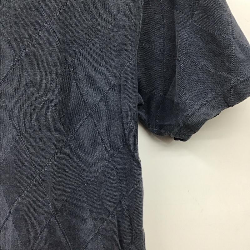 エターナル ETERNAL ポロシャツ 半袖 半袖ポロシャツ カラーシャツ 半袖カットソー 38 総柄 紺 / ネイビー / navy メンズ USED 古着 中古 10156656
