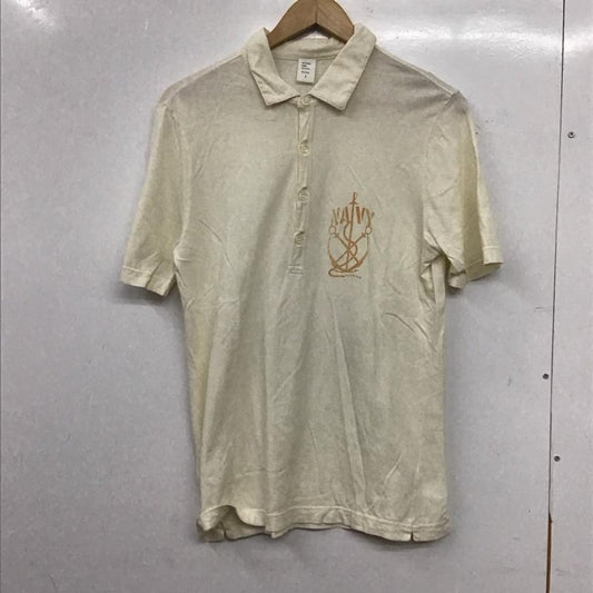 also also ポロシャツ 半袖 半袖ポロシャツ カラーシャツ 半袖カットソー 2 ロゴ、文字 アイボリー / アイボリー / メンズ USED 古着 中古 10156658