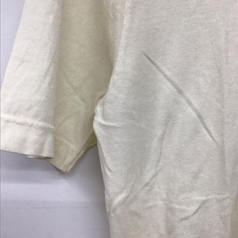 also also ポロシャツ 半袖 半袖ポロシャツ カラーシャツ 半袖カットソー 2 ロゴ、文字 アイボリー / アイボリー / メンズ USED 古着 中古 10156658