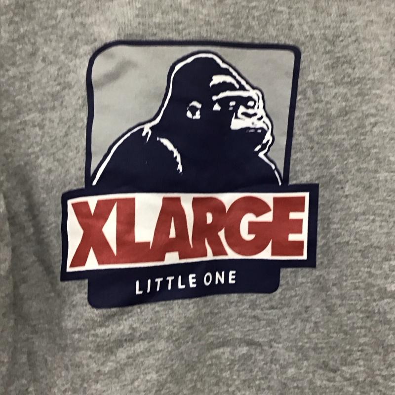エクストララージ XLARGE トレーナー 長袖 長袖トレーナー スウェット クルーネック プルオーバー 120cm ロゴ、文字 灰 / グレー / gray ボーイズ USED 古着 中古 10156661
