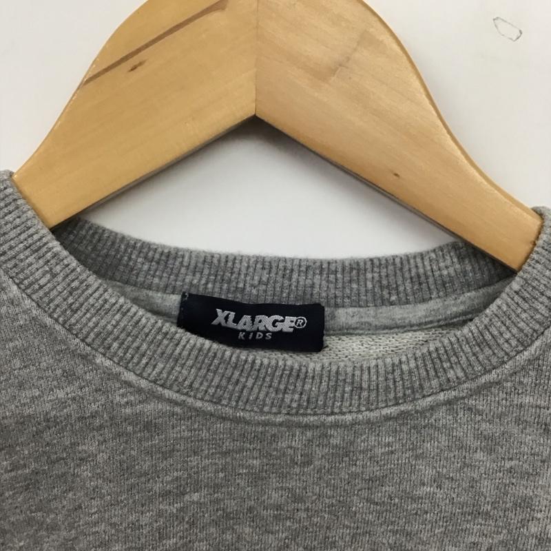 エクストララージ XLARGE トレーナー 長袖 長袖トレーナー スウェット クルーネック プルオーバー 120cm ロゴ、文字 灰 / グレー / gray ボーイズ USED 古着 中古 10156661