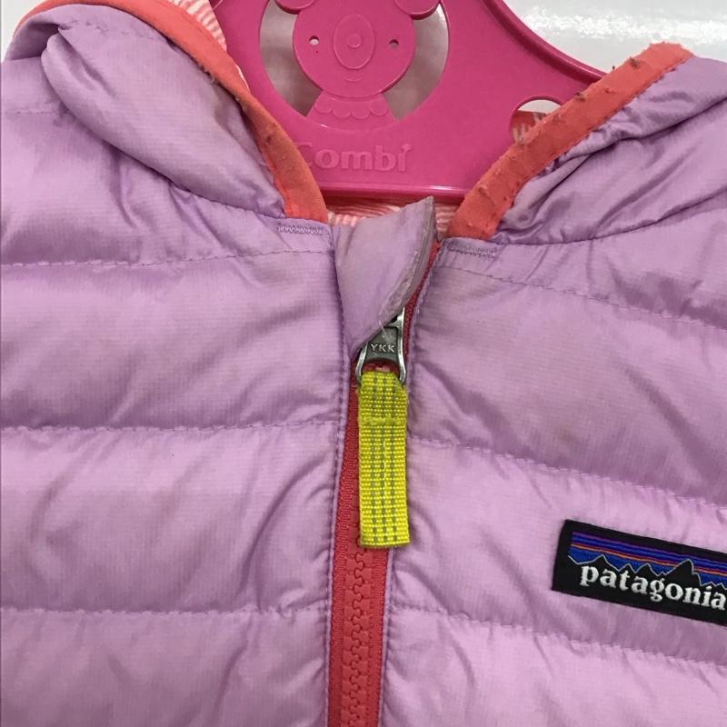 パタゴニア patagonia ジャケット、上着 ダウンジャケット ジップアップジャケット アウター パーカー ロゴ、文字 マルチカラー / マルチカラー / multicolor ガールズ USED 古着 中古 10156668