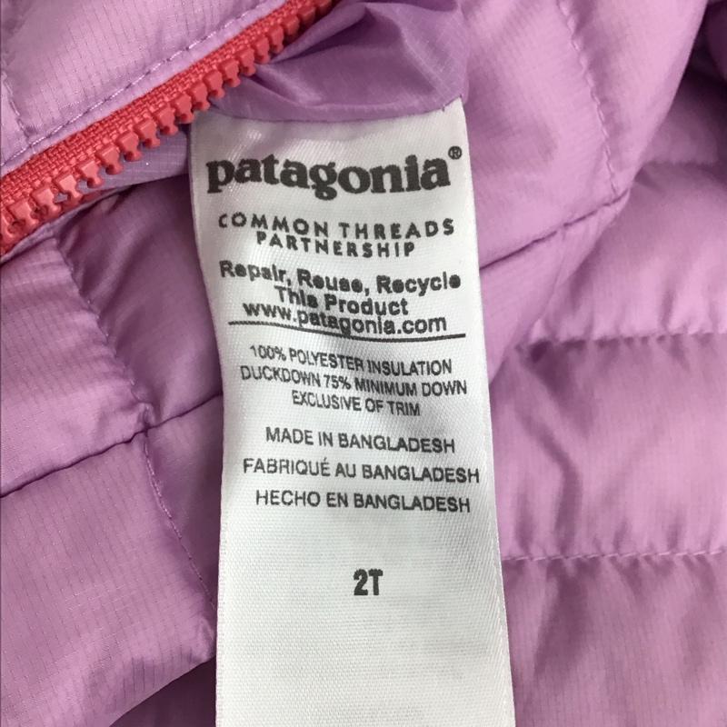 パタゴニア patagonia ジャケット、上着 ダウンジャケット ジップアップジャケット アウター パーカー ロゴ、文字 マルチカラー / マルチカラー / multicolor ガールズ USED 古着 中古 10156668