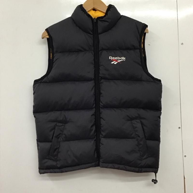 リーボック Reebok ベスト ベスト ジップアップダウンジャケットベスト 160cm ロゴ、文字 黒 / ブラック / black ボーイズ USED 古着 中古 10156670