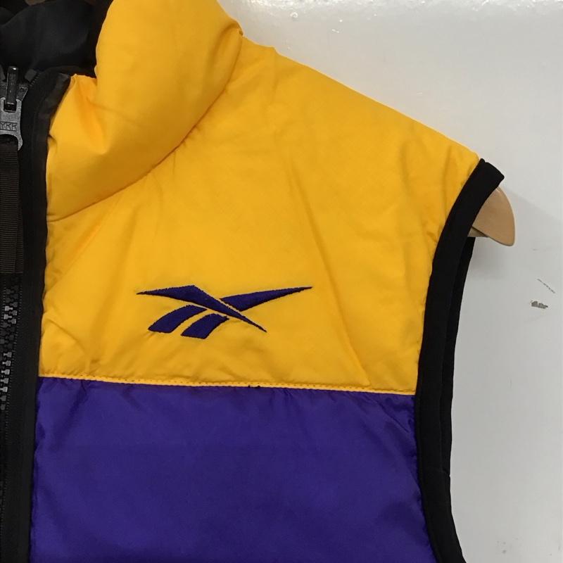リーボック Reebok ベスト ベスト ジップアップダウンジャケットベスト 160cm ロゴ、文字 黒 / ブラック / black ボーイズ USED 古着 中古 10156670
